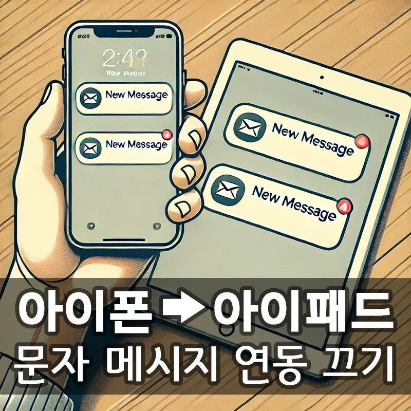아이폰 문자 메시지 아이패드로 오지 않게 설정하는 방법