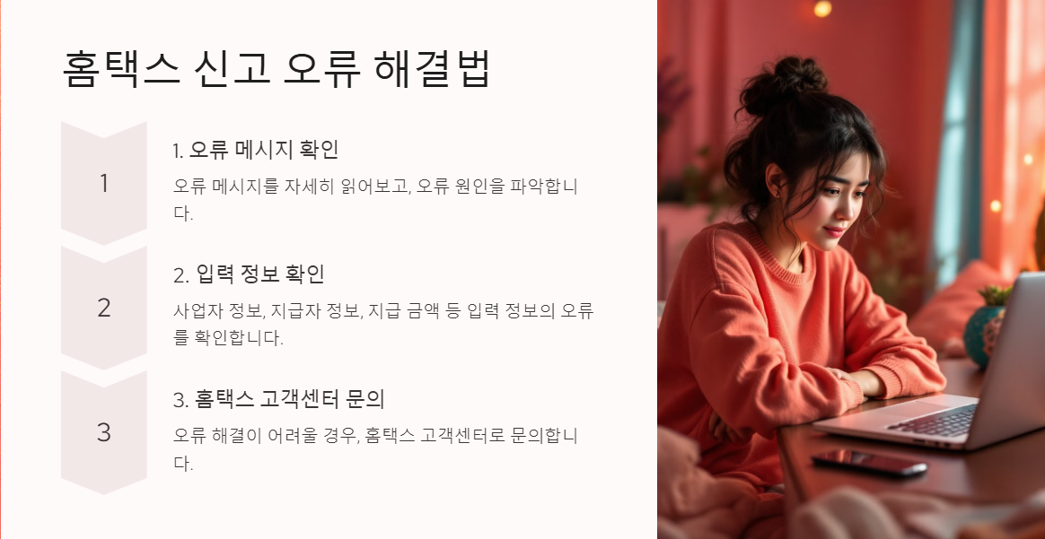 홈택스 신고 오류 해결