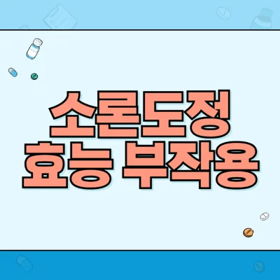 소론도정-효능