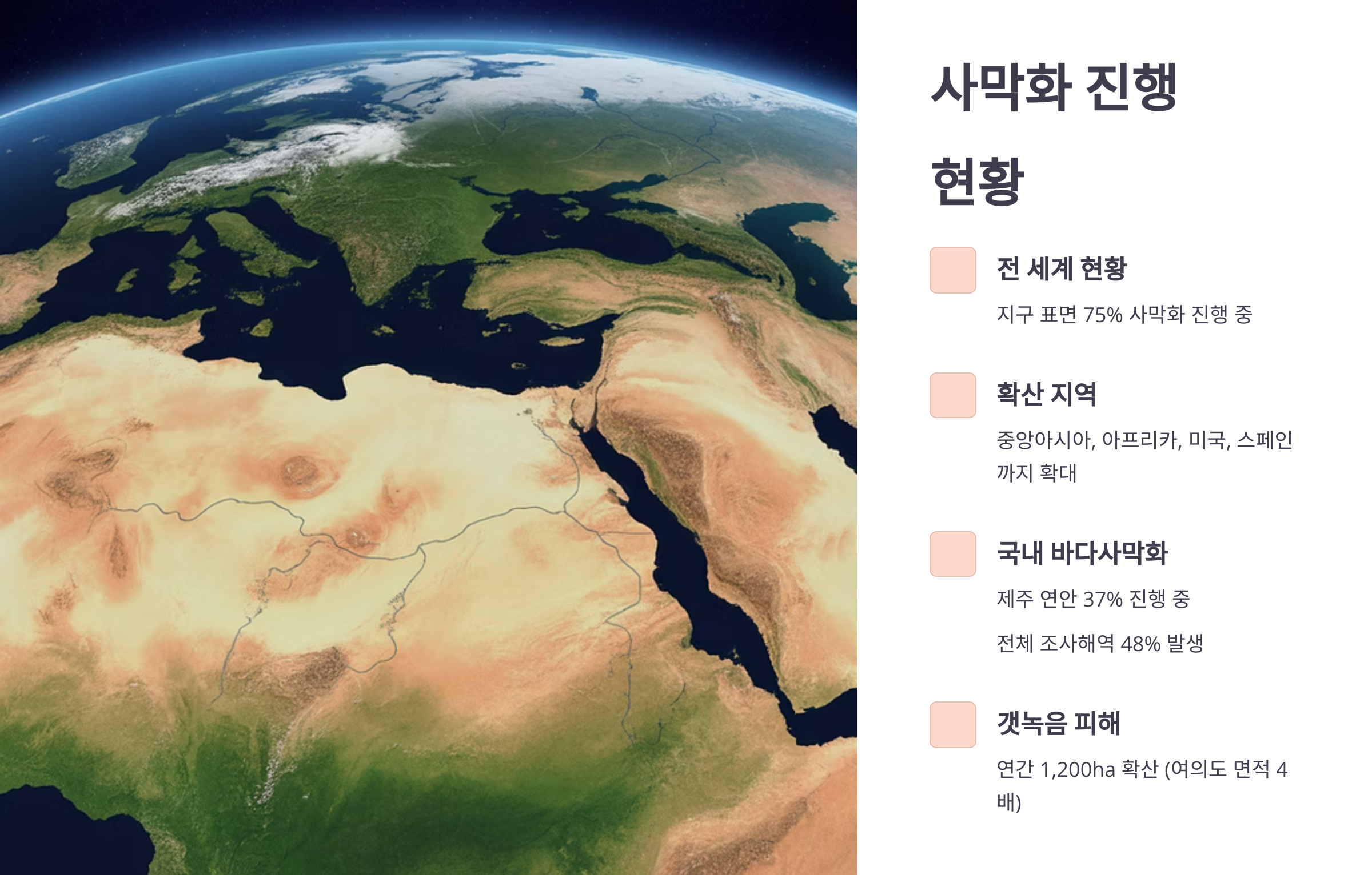 사막화 진행 지역