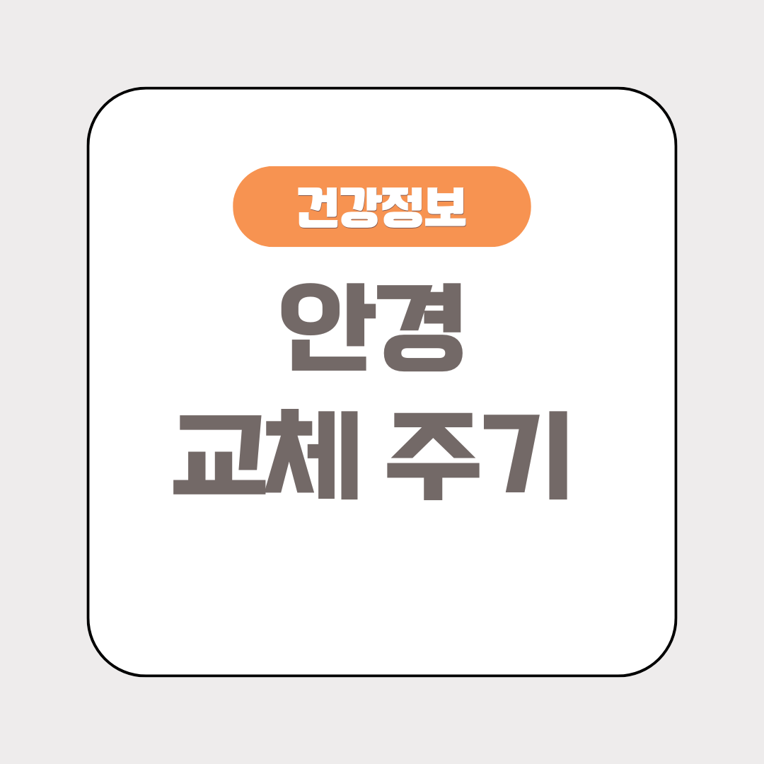 안경 교체 주기