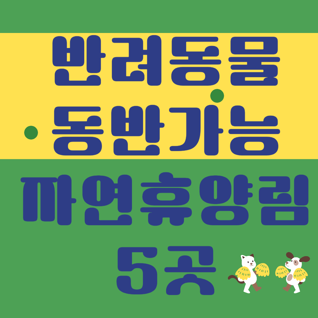 애견 동반 국립 자연휴양림 5곳