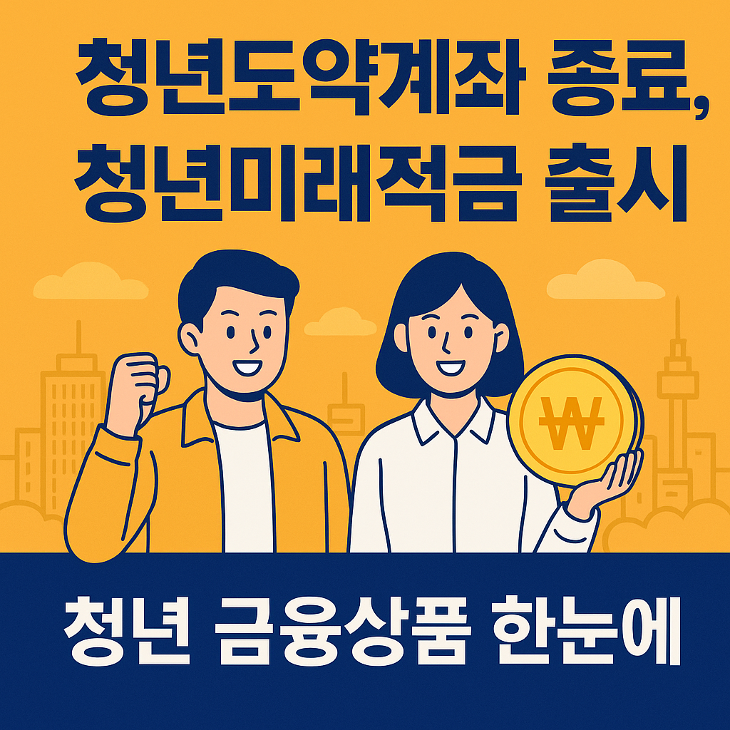 청년도약계좌 종료, 청년미래적금 출시|청년 금융상품 한눈에