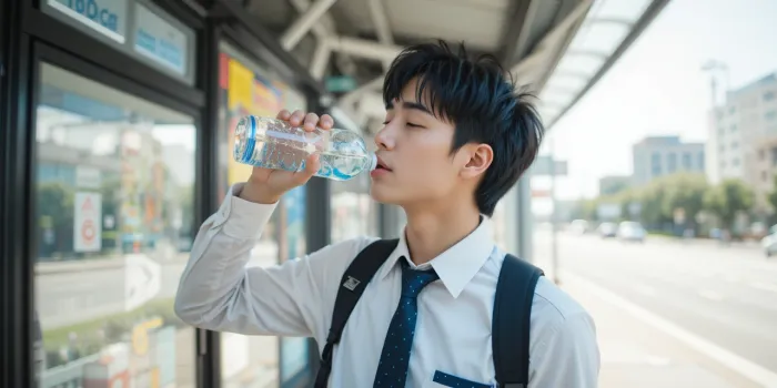 폭염주의보 기준을 보고 놀라는 남자