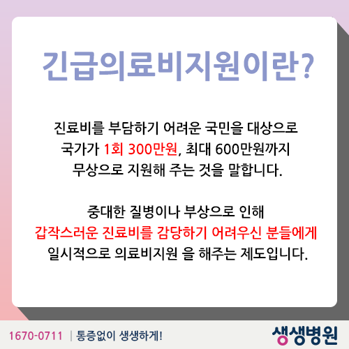 긴급의료비란?