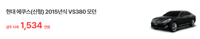 에쿠스 중고 가격 및 고질병