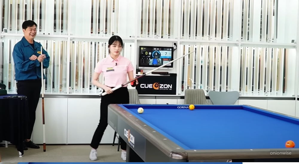 LPBA투어 김도경 선수가 당구 채널에 출연한 모습(출처: 삼구친구)