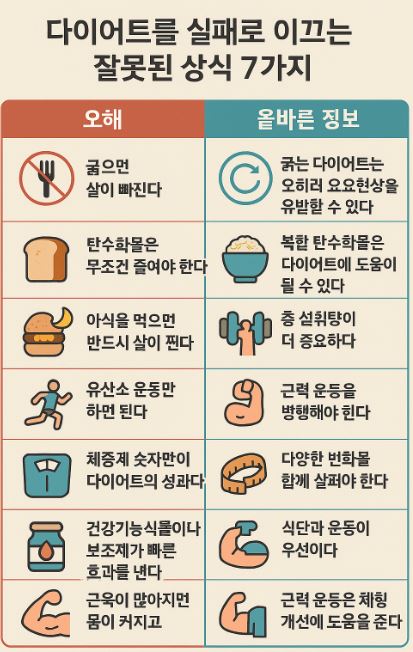 다이어트 상식 예시 이미지
