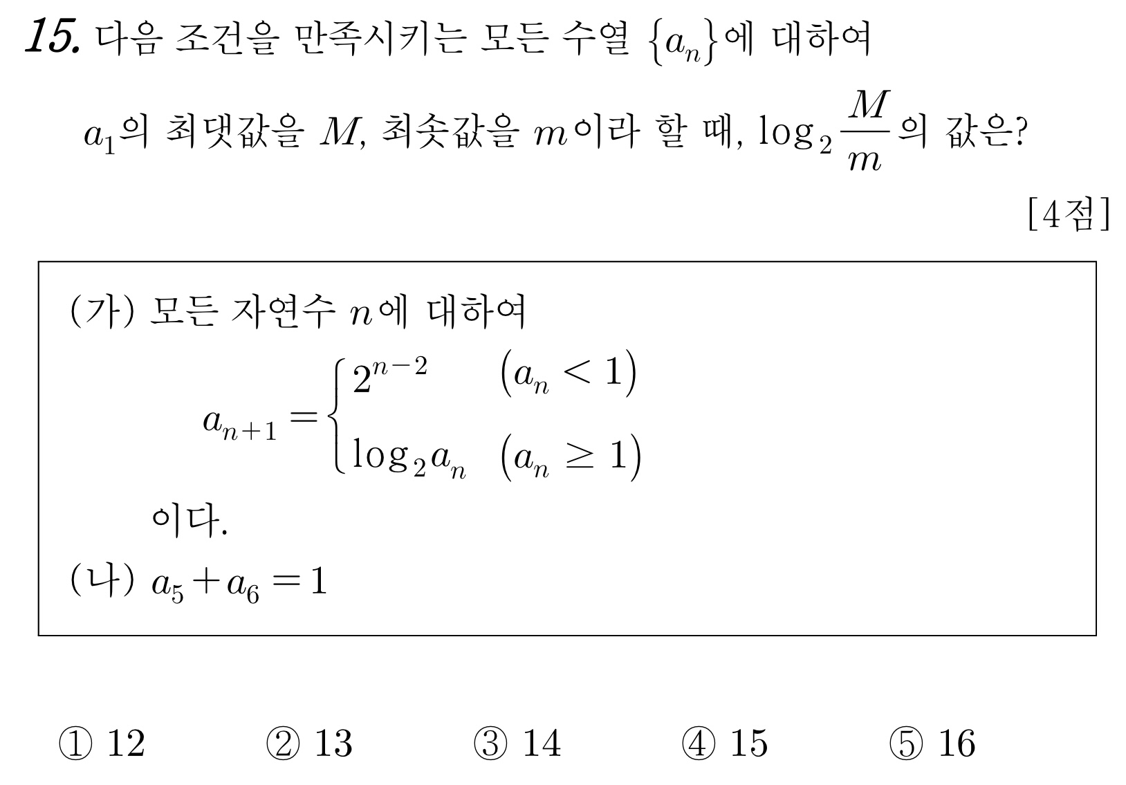 2024학년도 4월 모의고사 15번 해설