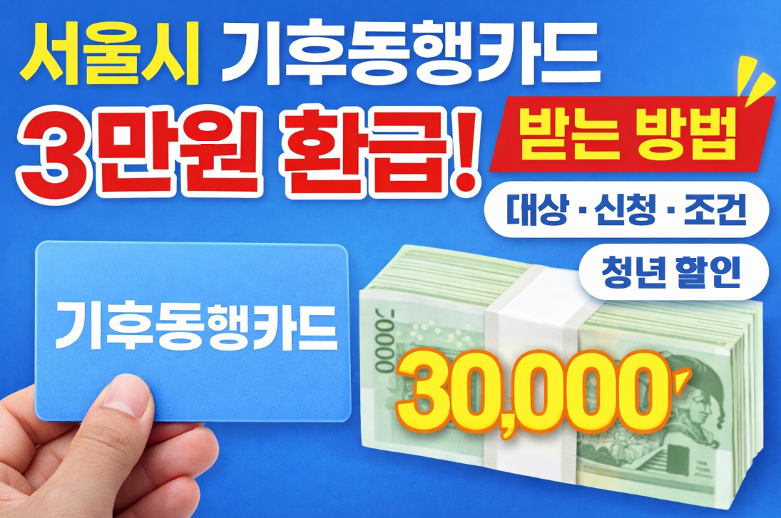 서울시 기후동행카드 3만원 환급 받는 방법