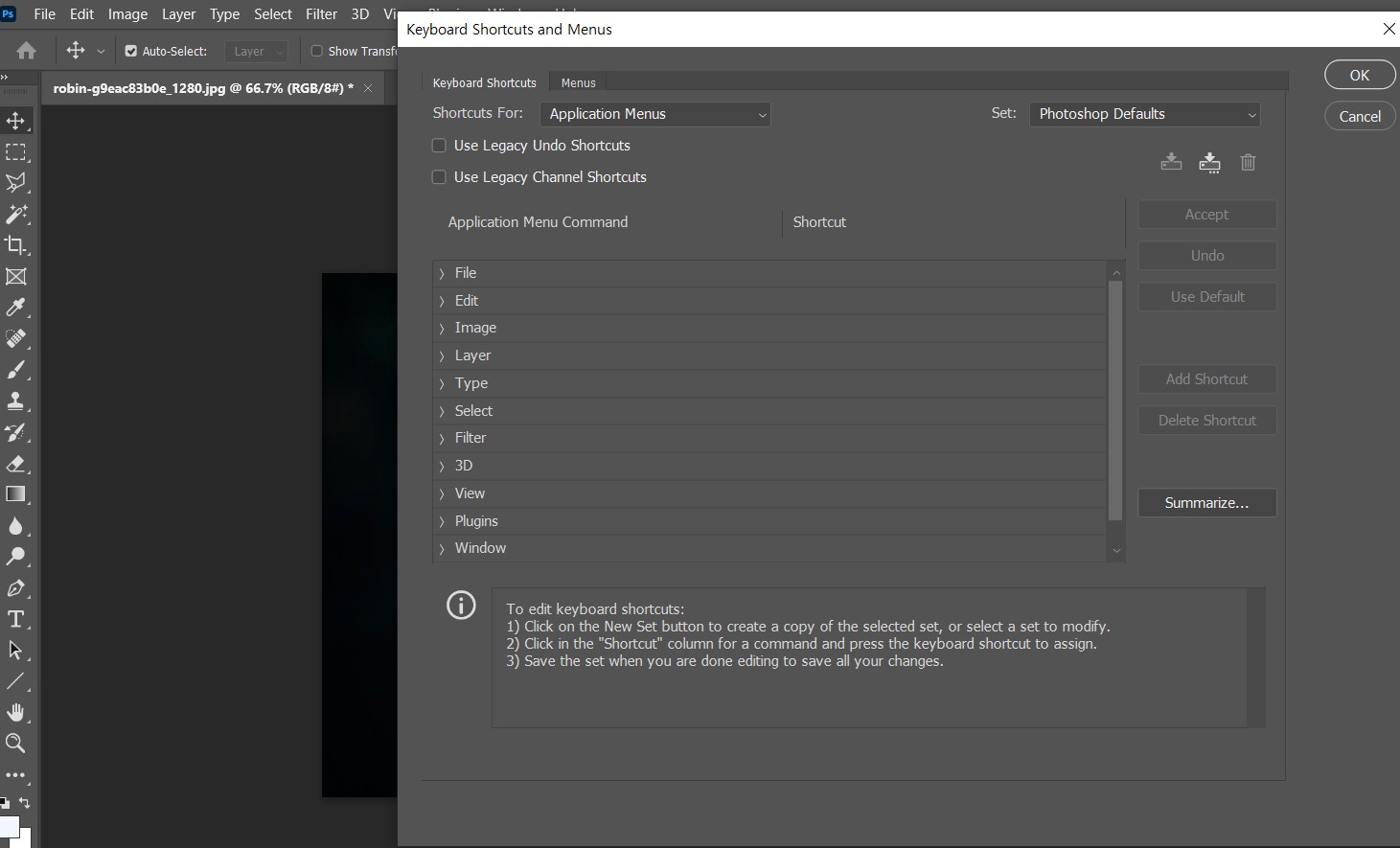 단축키 메뉴에서 Flip Canvas Horizontal 찾