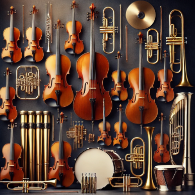 오케스트라 악기 관련 이미지