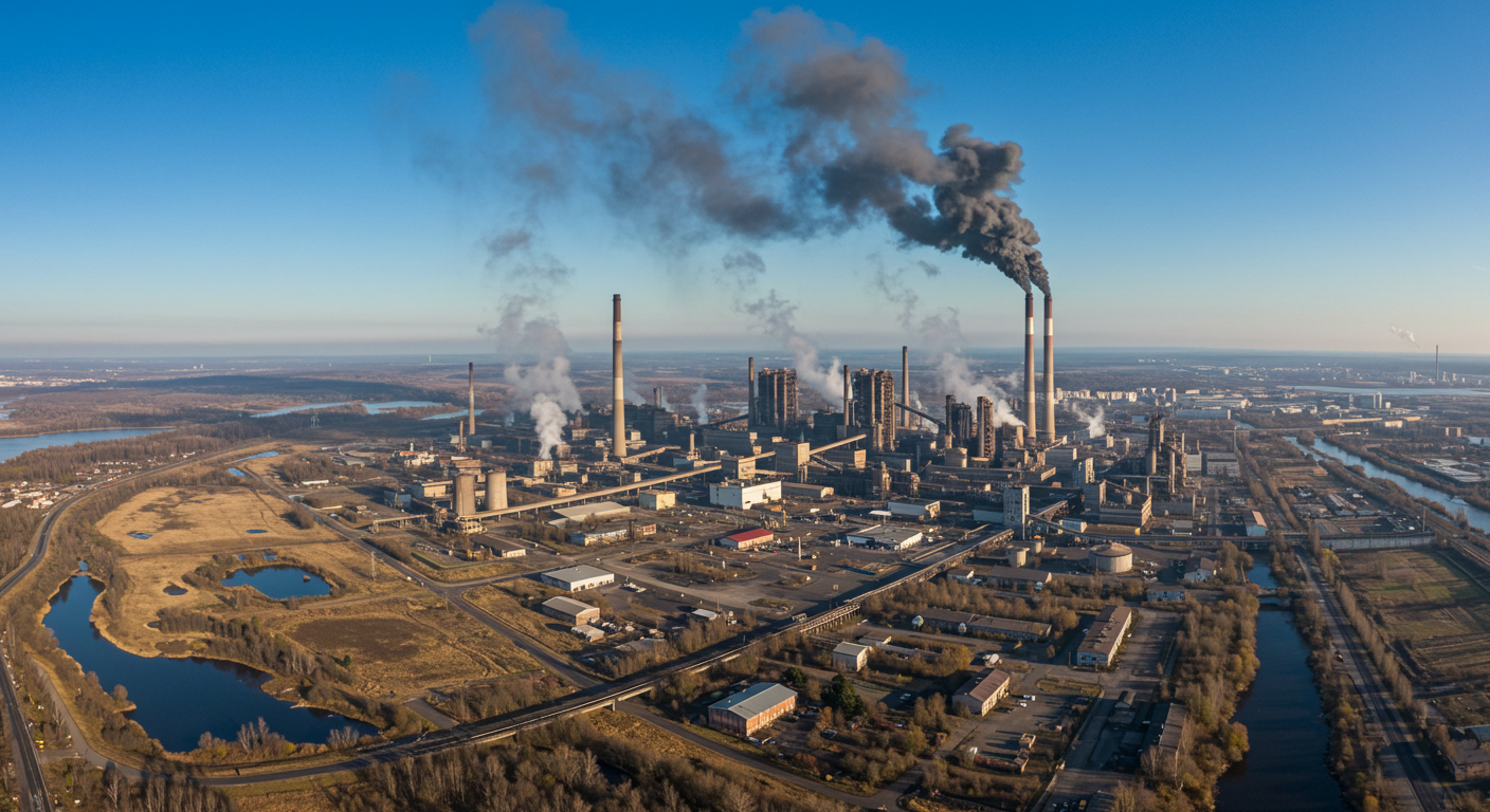 탄소배출 하는 기업 이미지