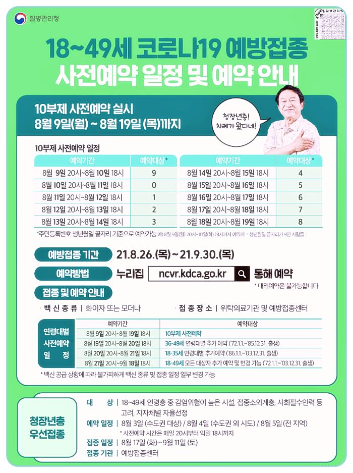 코로나19-20대-30대-40대-청장년층-코로나-백신접종-예약-시기-방법
