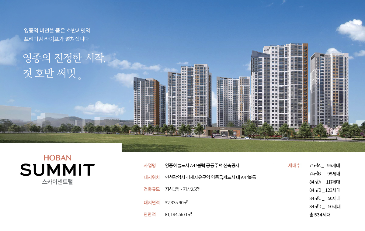 영종하늘도시 호반써밋 스카이센트럴 - 단지 개요