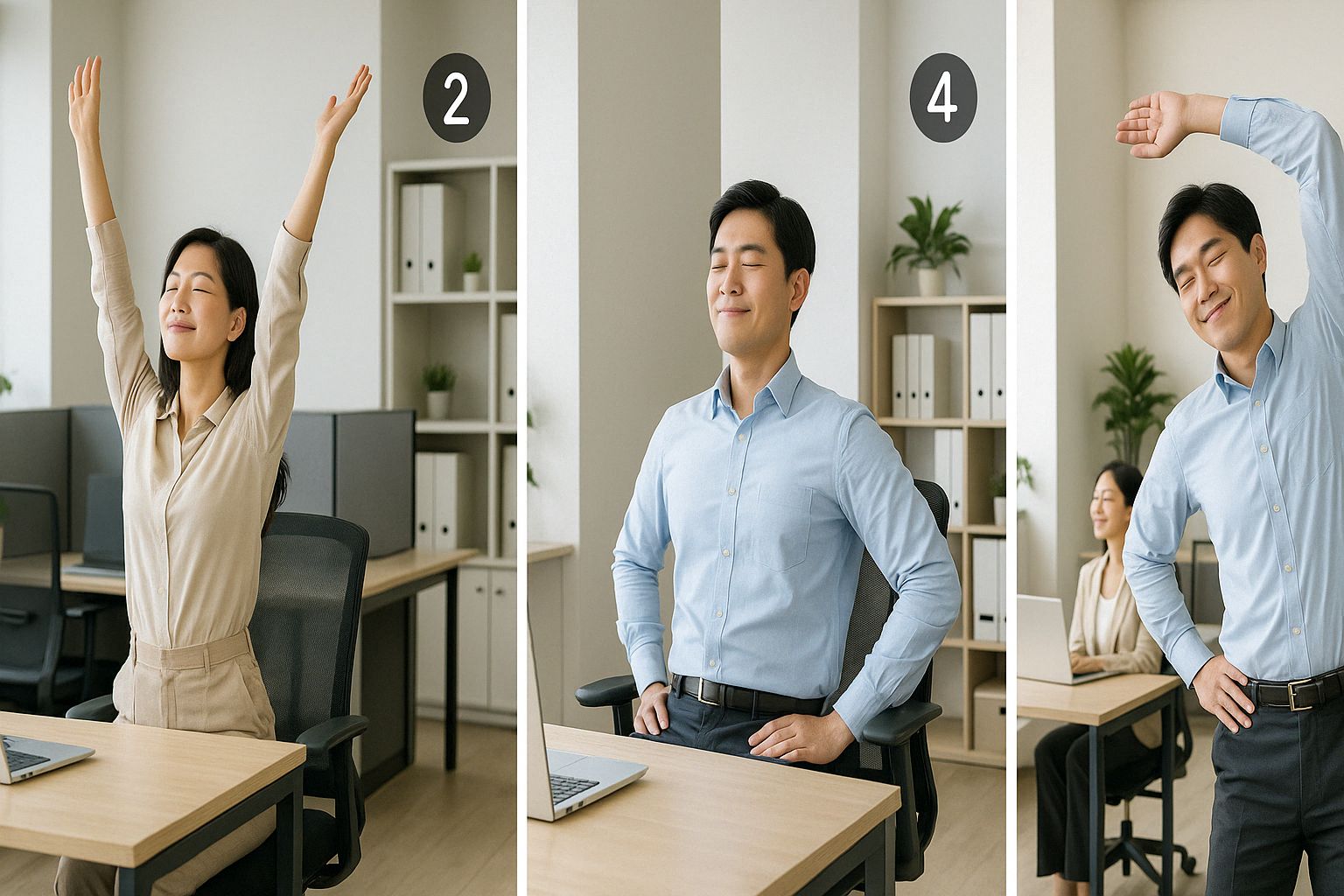 직장 내 허리 건강 루틴