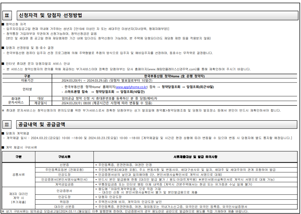 해링턴 플레이스 신경주역 무순위 청약 안내