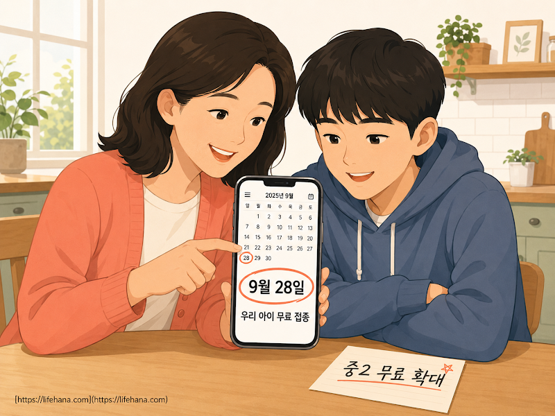 2026 독감 무료접종 연령별 시작일 인포그래픽