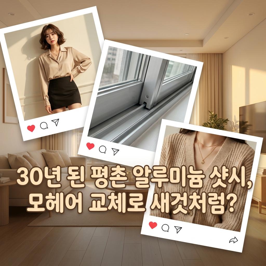 평촌 샷시 모헤어 교체 비용 솔직 후기 알루미늄 샷시 틈새바람 차단