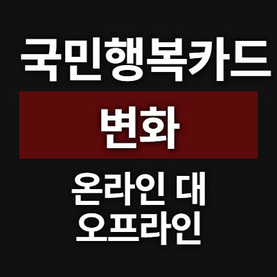 국민행복카드 2026 변화 온라인 vs 오프라인