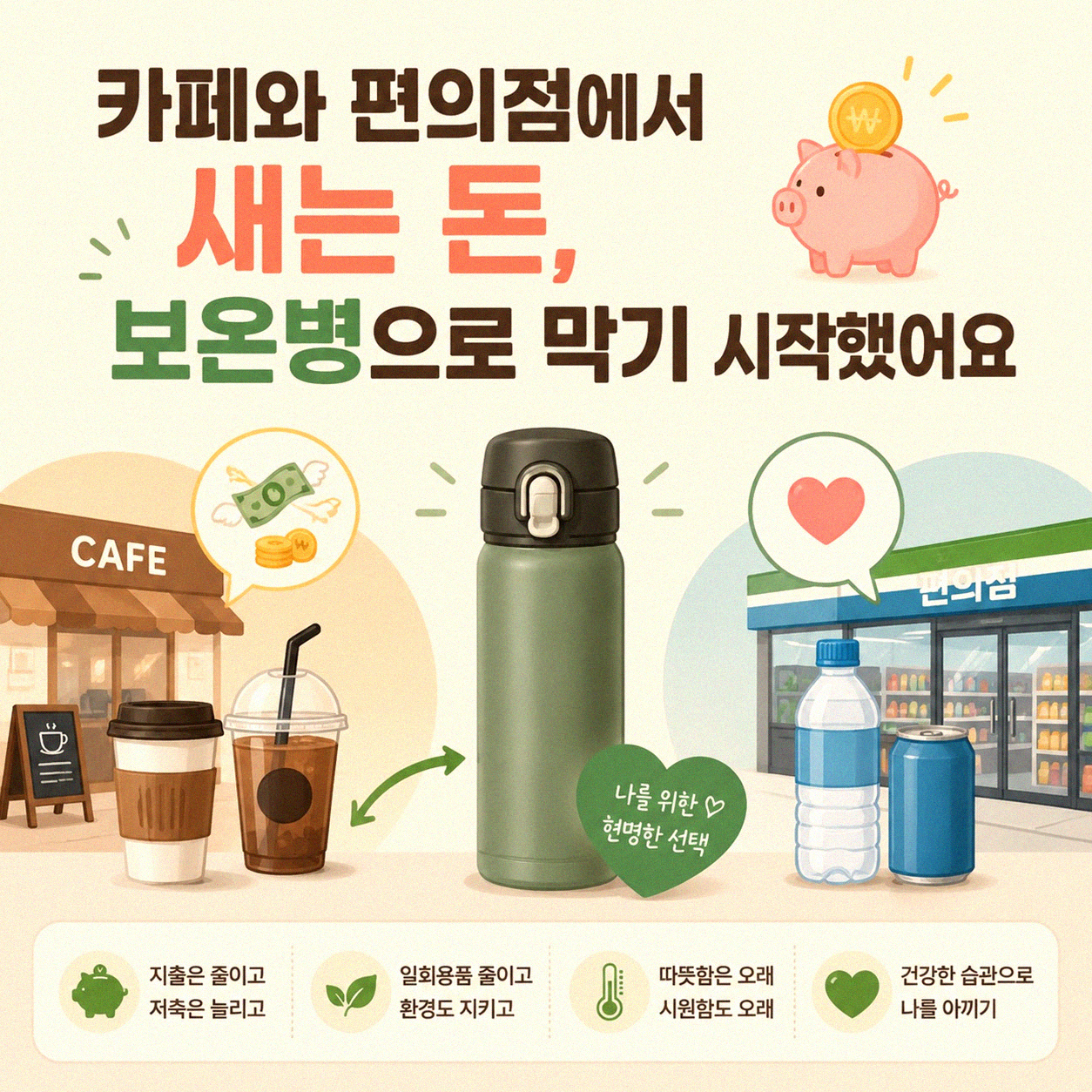 보온병 쓰기 시작하니 음료 지출과 환경이 달라졌어요