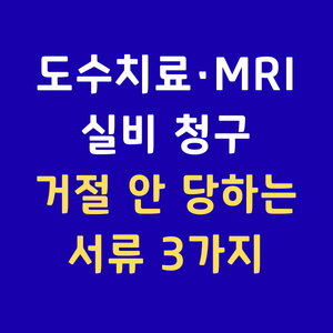 실비보험청구서류 도수치료실비횟수 MRI실비보험청구 4세대실손보험전환 실비지급거절해결