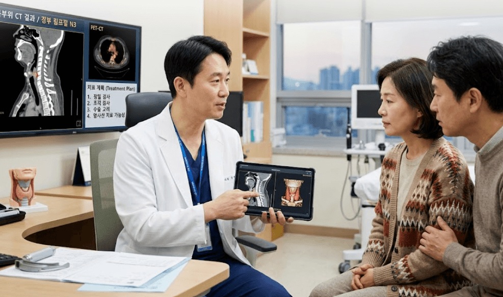 갑상선암 수술 및 방사성요오드치료 계획을 위한 병원 전문의 상담