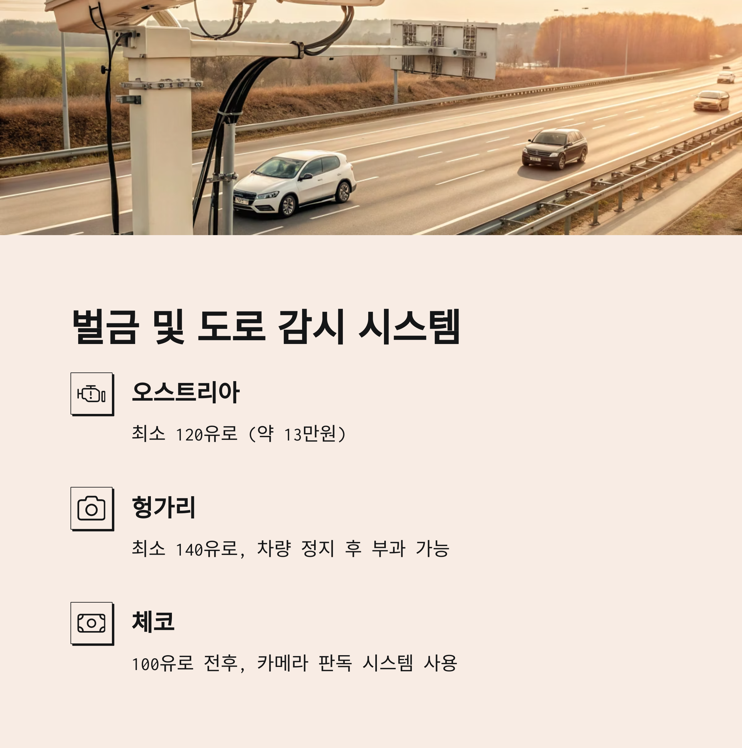 벌금 및 도로 감시 시스템