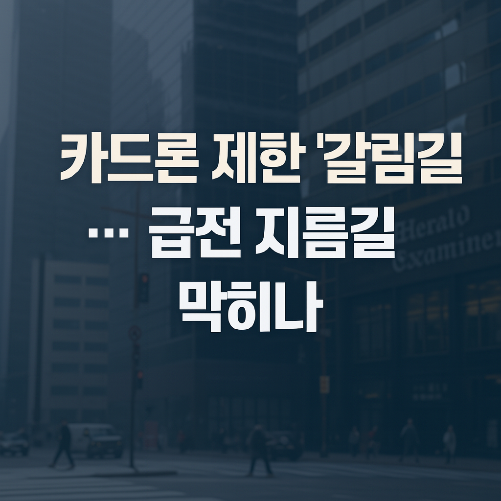 카드론 제한 &lsquo;갈림길&rsquo;