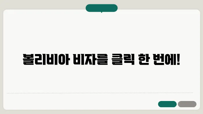 볼리비아 비자 온라인 신청