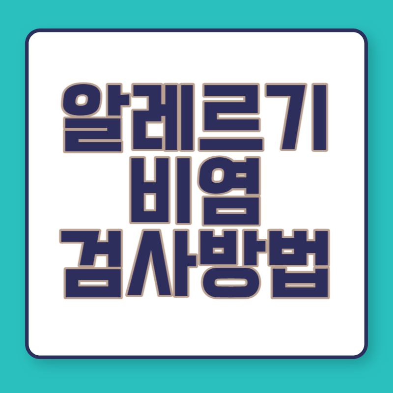 알레르기 비염 검사