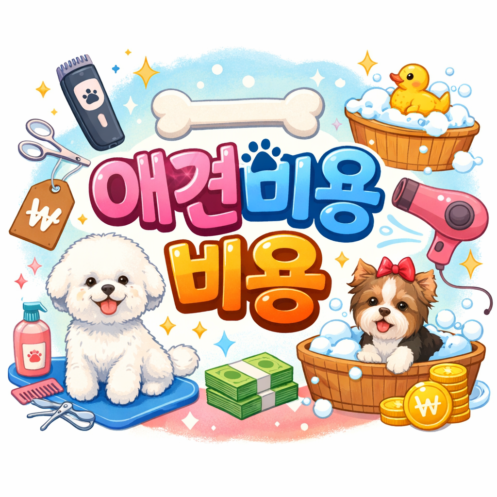 “애견 미용 비용“ 문구 이미지