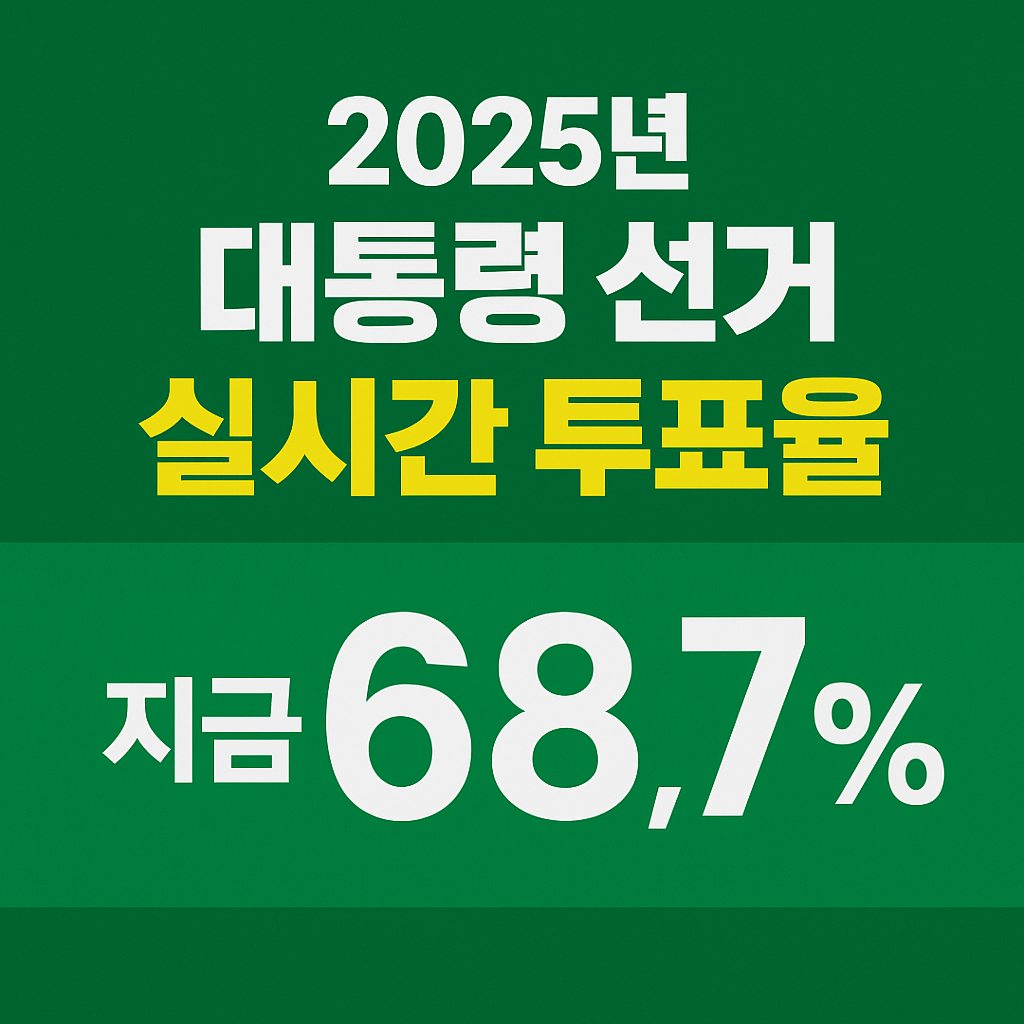 2025년 대통령 선거 실시간 투표율 확인하세요!