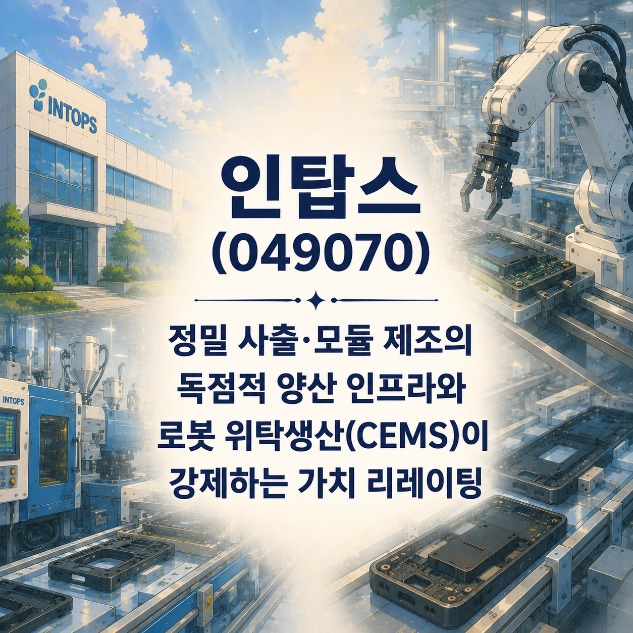 인탑스(049070)｜정밀 사출&middot;모듈 제조의 독점적 양산 인프라와 로봇 위탁생산(CEMS)이 강제하는 가치 리레이팅