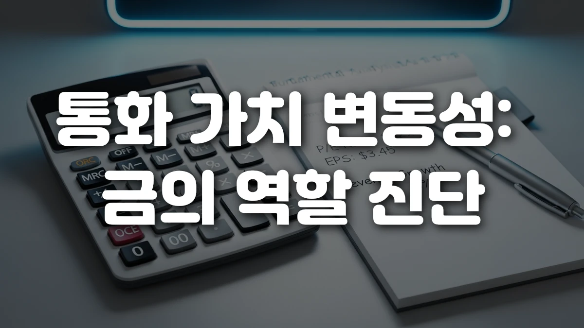 통화 가치 변동성 금의 역할 진단