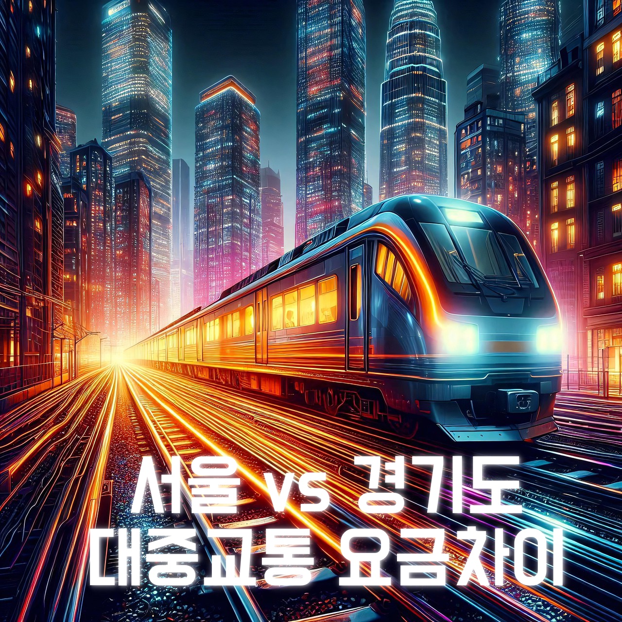 서울 vs 경기도 대중교통 요금차이 교통카드 비교