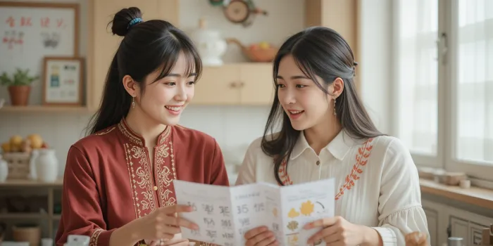 말띠 운세와 재물운을 대화하는 커플의 모습