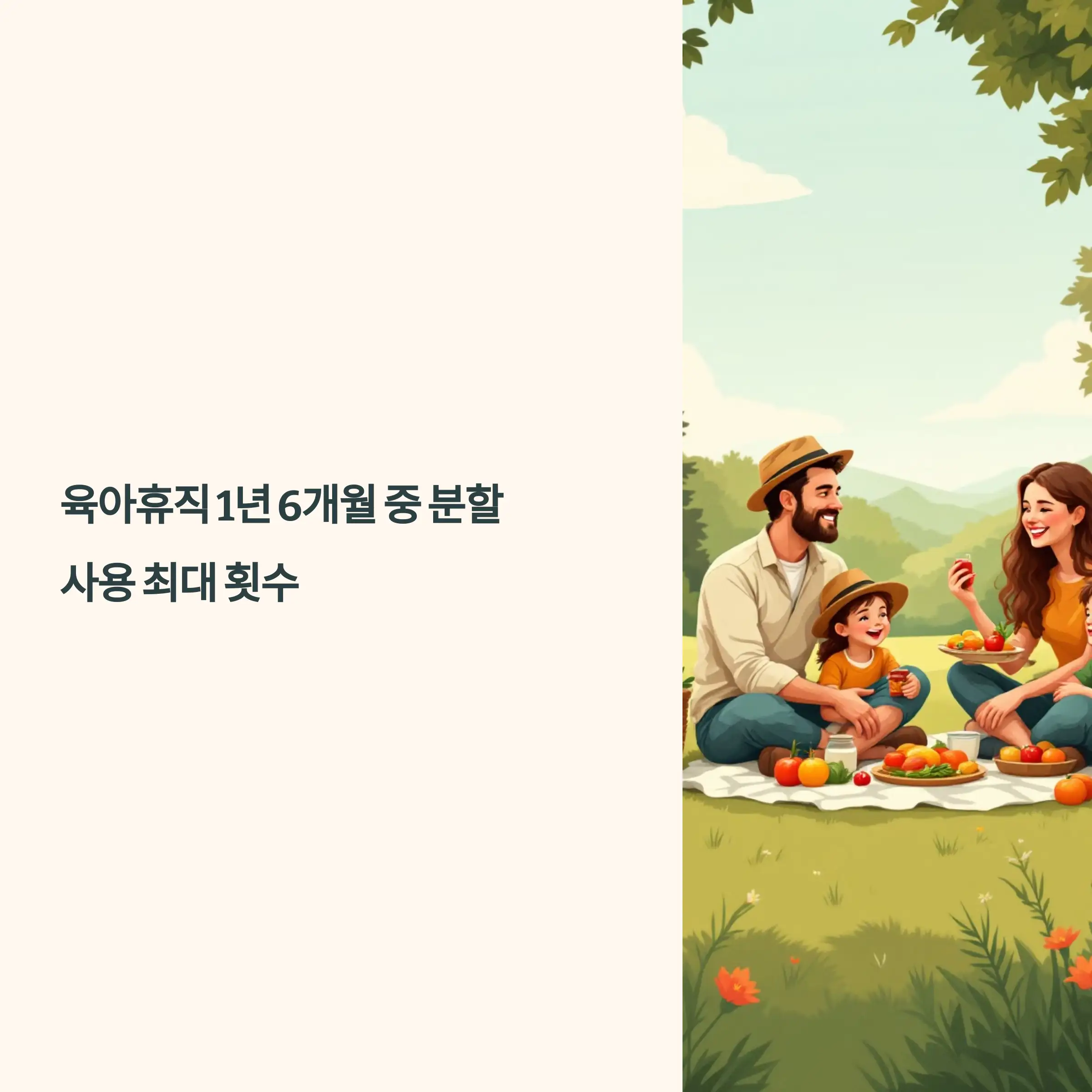 육아휴직 1년 6개월 중 분할 사용 최대 횟수