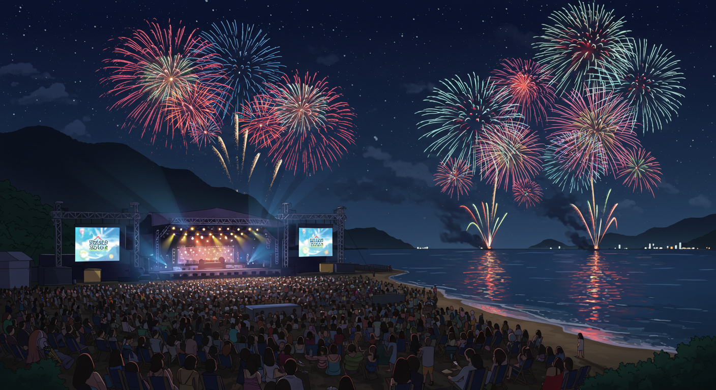 부산 바다축제 콘서트와 불꽃놀이 한눈에