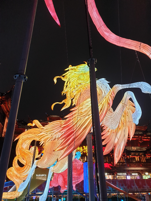 다른 모양의 유니콘이 하늘을 날고 있다.