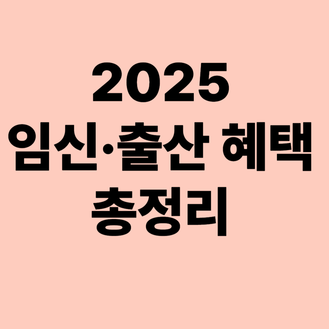 2025년 임신&middot;출산 혜택 총정리