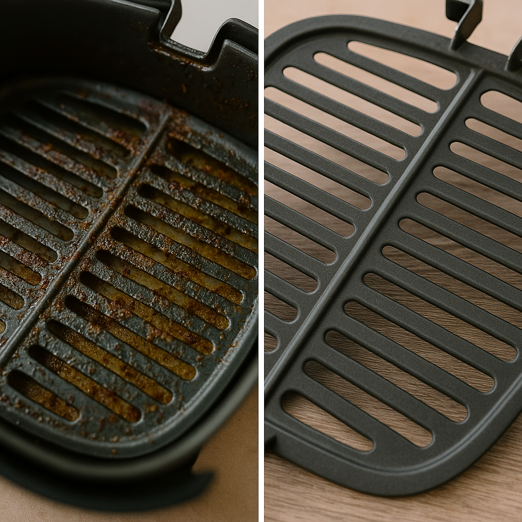 [찌든 때 없이 산다 22]🍳 에어프라이어 기름때, 망까지 말끔하게! 세척 꿀팁 공개