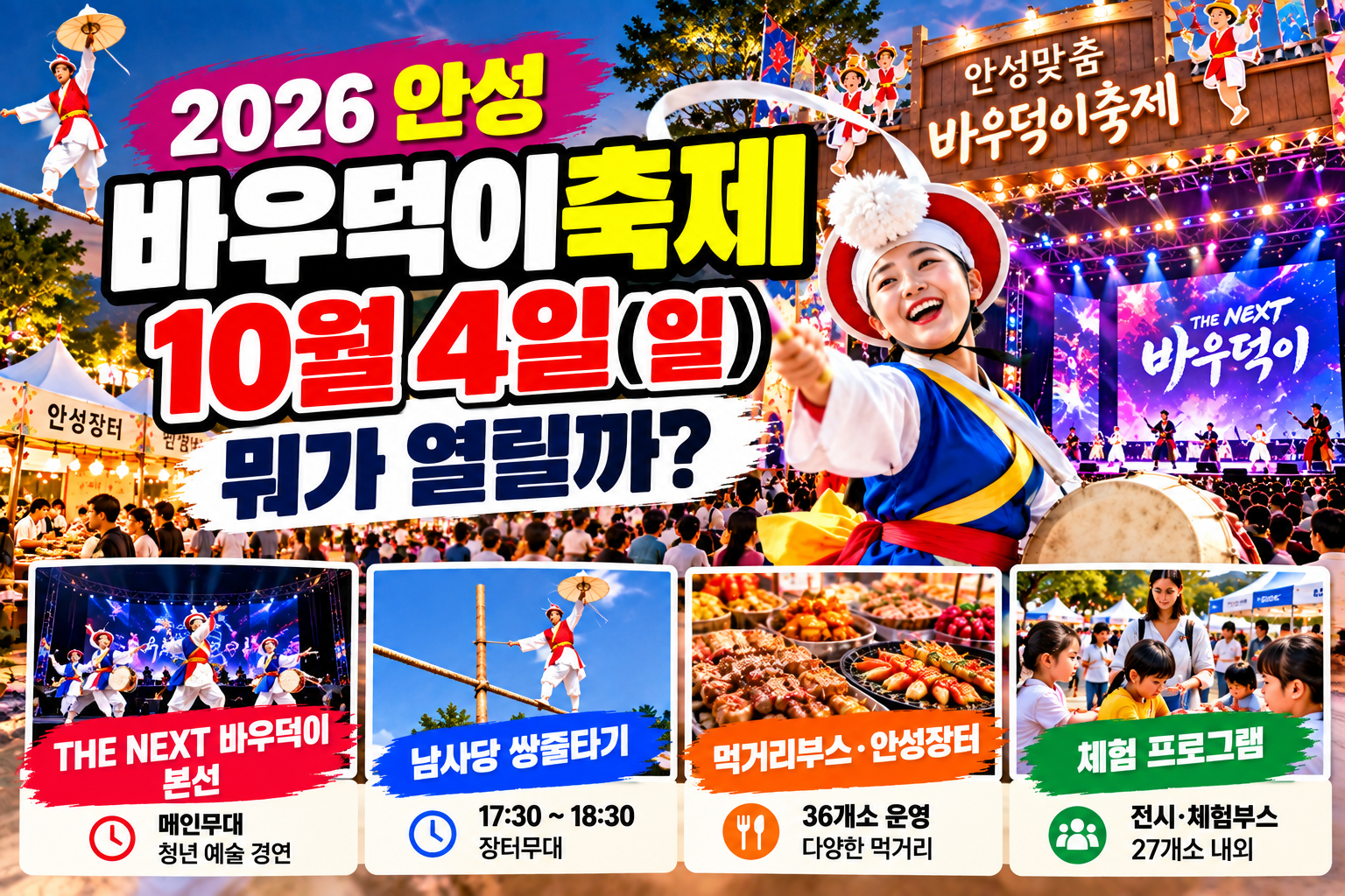 2026 안성 바우덕이축제 10월 4일