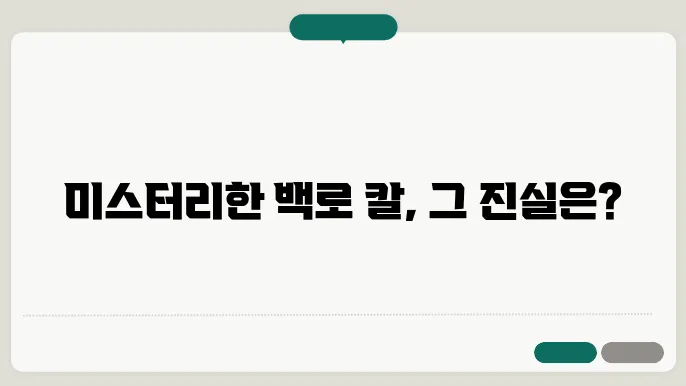 백로 칼