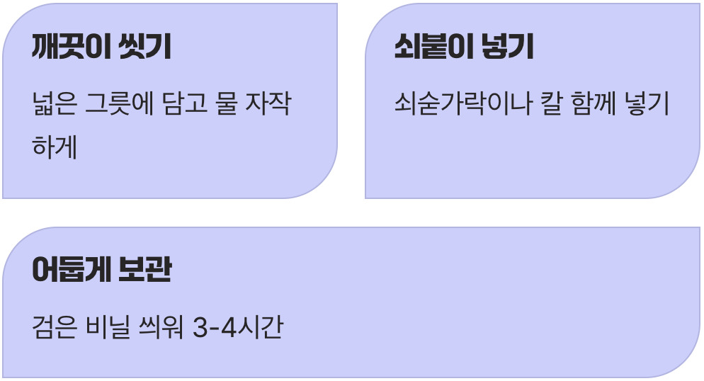 가장 중요하고 귀찮은 첫 단계, 해감