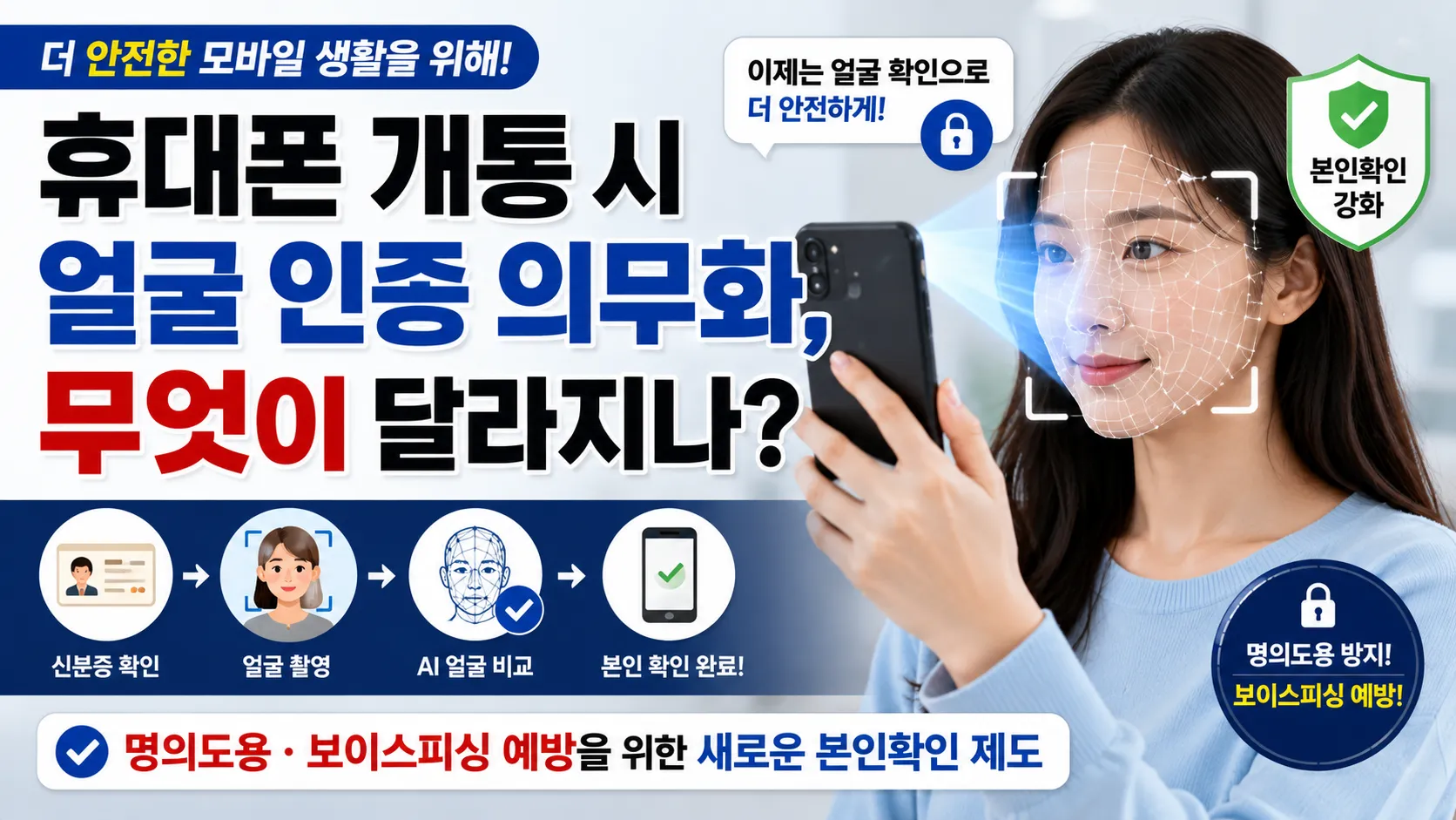 휴대폰 개통 시 얼굴 인증 의무화