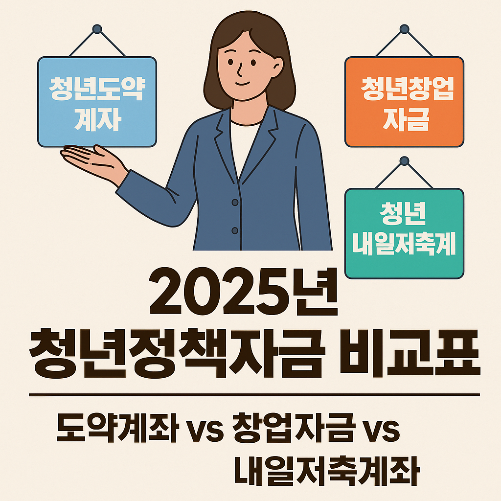 2025년 청년정책자금 비교표 관련 사진 자료