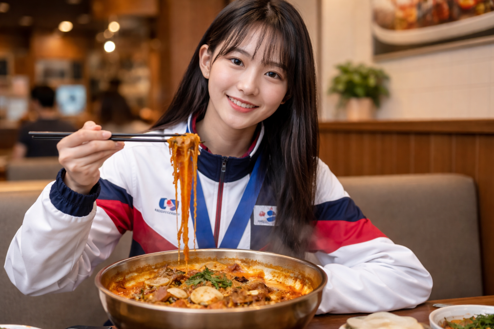 최가온 금의환향 후 마라탕 먹방, 17세 챔피언의 솔직 입맛