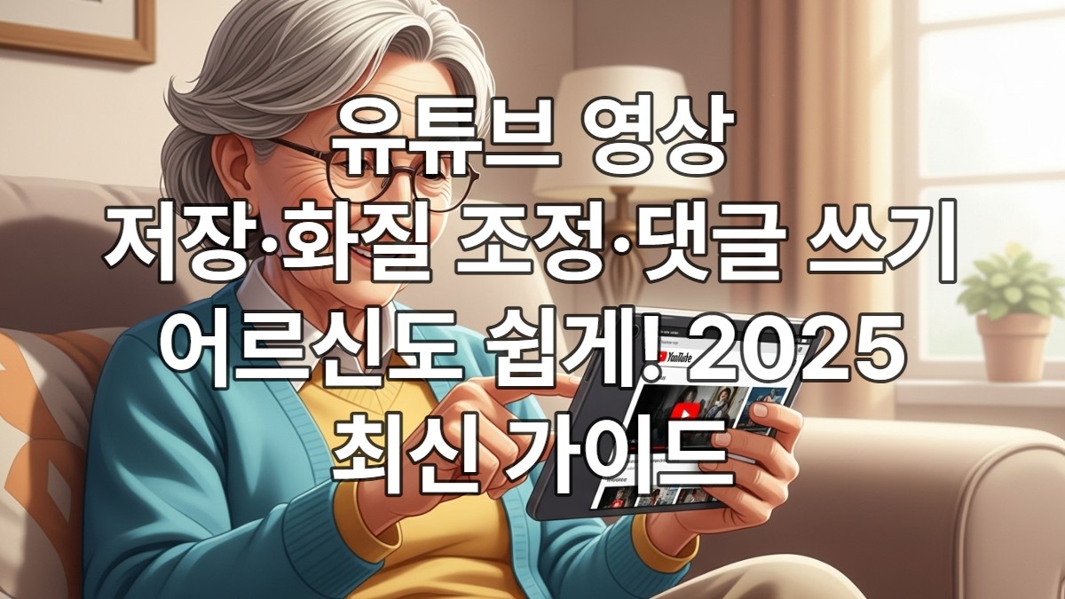 유튜브 영상 저장·화질 조정·댓글 쓰는 법