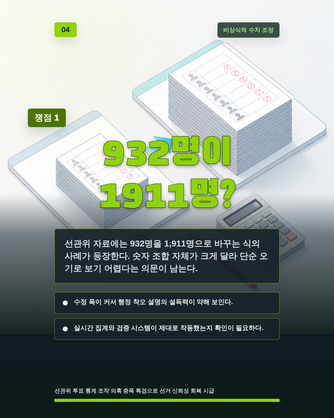 932명이 1911명?